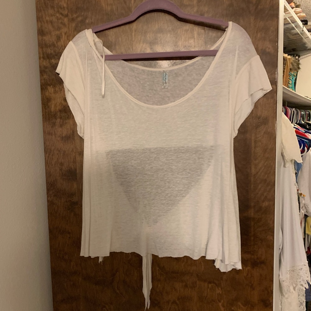 EUC Free People intimately open back shirt